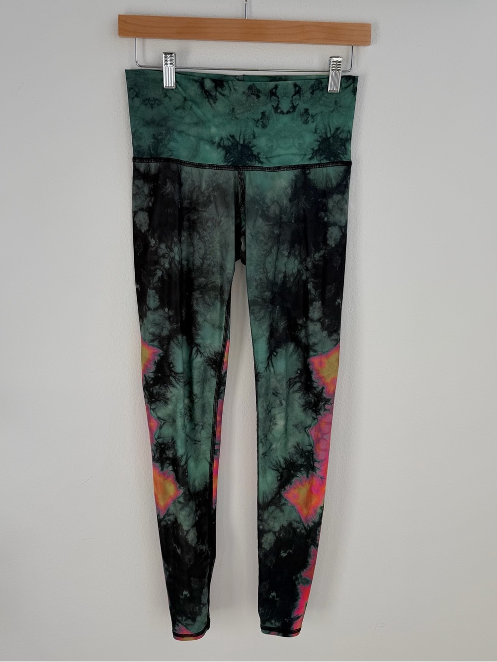 Teeki Tie Dye Feather Dreamcatcher Yoga Leggings Pants Small